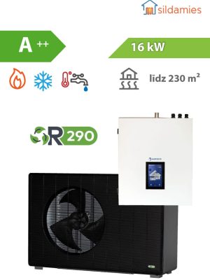 gaiss- ūdens siltumsūknis Nordis Ultima Mono HLT16MONO-S 16kW, R290