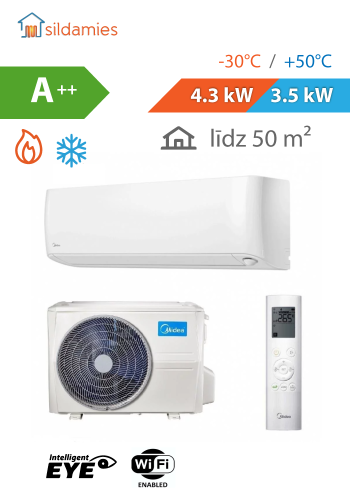 Gaiss- gaiss siltumsūknis Midea Oasis Plus 3,5 kW
