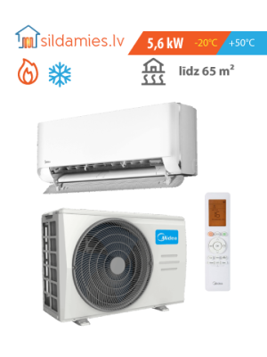Gaiss- gaiss siltumsūknis / kondicionieris Midea Breezeless E 5,3kW MSCB1CU-18HRFN8-QRD1GW / MOX301-18HFN8-QRD1GW