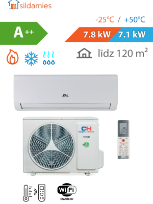 Gaiss- gaiss siltumsūknis Cooper & Hunter Arctin NG 7,0 kW (CH-S24FTXLA2-NG(I) / CH-S24FTXLA2-NG(O))