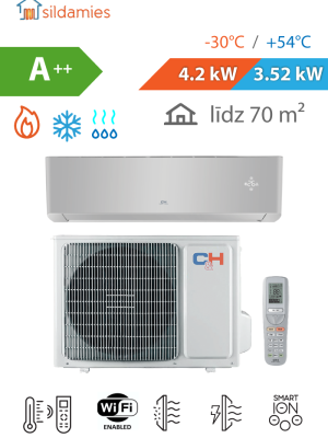 Gaiss- gaiss siltumsūknis Cooper & Hunter Supreme 3,5 kW (CH-S12FTXAM2S-(I) / CH-S12FTXAM2S-(O))